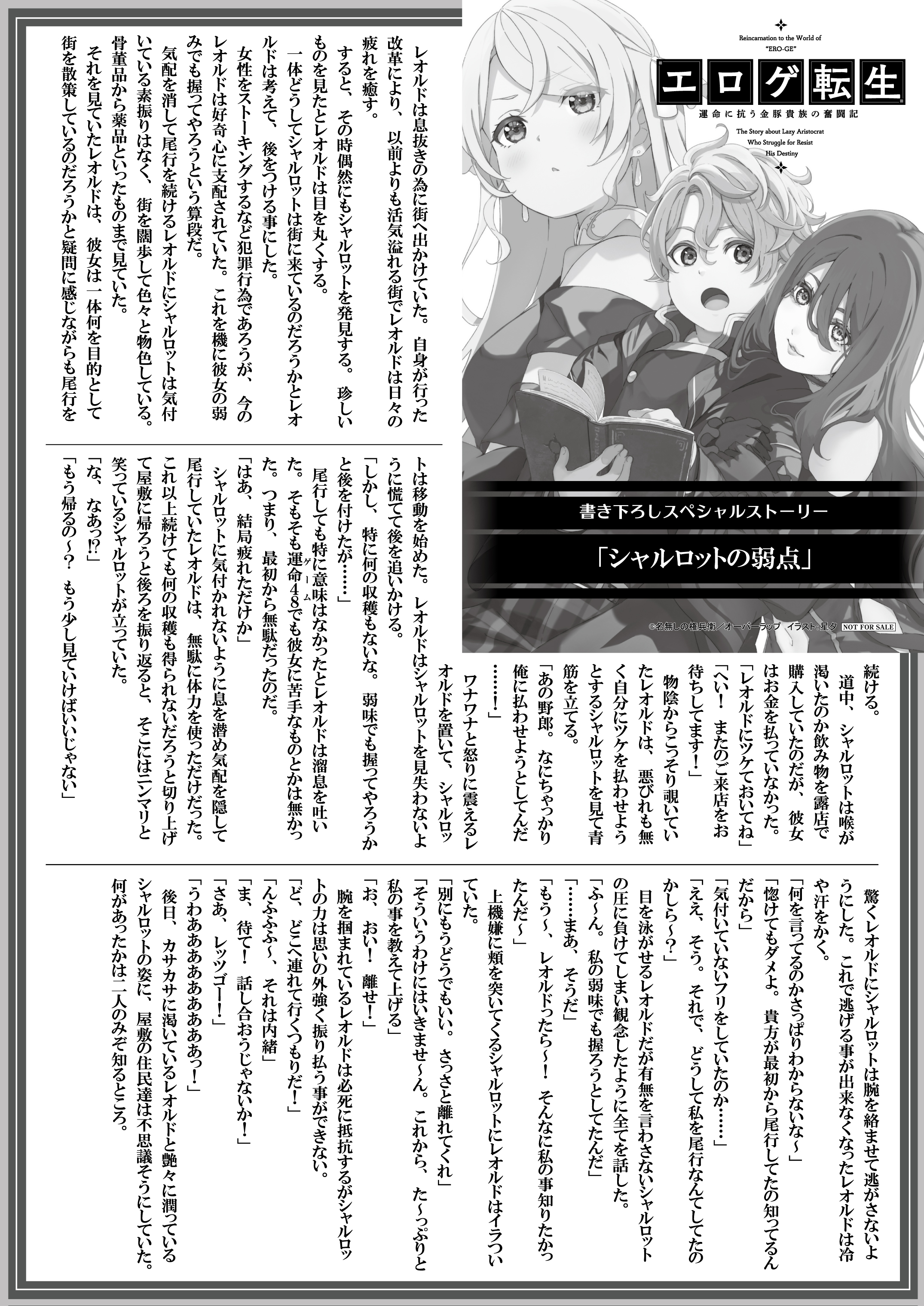 【文庫】『エロゲ転生　運命に抗う金豚貴族の奮闘記-2』B5SSペーパー